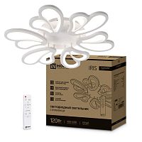 Светильник светодиодный ELEGANT IRIS 120Вт 3000-6500К 8400лм 230В 607х535х85мм с пультом ДУ бел. | код 4690612051482 | IN HOME