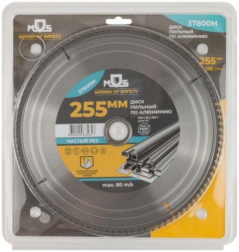 Диск пильный для циркулярных пил по алюминию и пластику 255X32X100T + кольцо 32/30 мм | код 37800М | FIT фото 3 Диск пильный для циркулярных пил по алюминию и пластику 255X32X100T + кольцо 32/30 мм | код 37800М | FIT фото 3