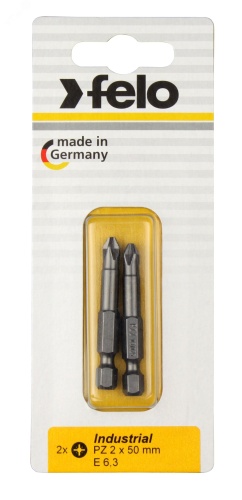 Бита крестовая PZ 1х50 Industrial (блист.2шт) | код. 3101536 | FELO Бита крестовая PZ 1х50 Industrial (блист.2шт) | код. 3101536 | FELO