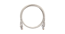 Шнур коммутационный NIKOMAX U/UTP 4 пары, Кат.5е (Класс D), 100МГц, 2хRJ45/8P8C, T568B, заливной, с защитой защелки, многожильный, BC (чистая медь), 24AWG (7х0,205мм), PVC нг(А), серый, 0,5м | код NMC-PC4UD55B-005-GY | NIKOMAX