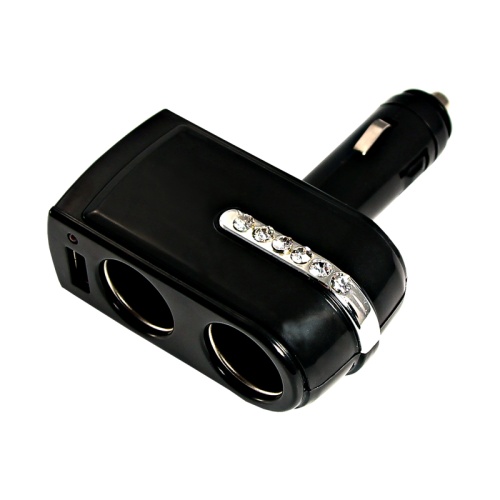 Разветвитель автоприкуривателя 2 гнезда 1хUSB (5 V 1000 mA) REXANT | код 16-0238 | REXANT