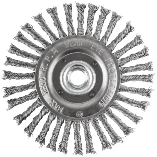 Корщетка-колесо, гайка М14, стальная витая проволока 125 мм | код 39028 | FIT фото 6 Корщетка-колесо, гайка М14, стальная витая проволока 125 мм | код 39028 | FIT фото 6