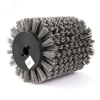 Щетка для Makita 9741, Д100x120x12,7+2 отв, ворс полимер-абразив P80, черный корпус по дереву (1-172) | код 411.912-6711 | OSBORN