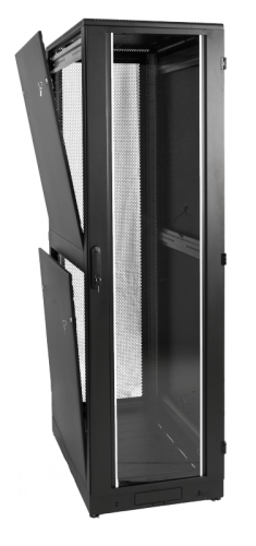 Шкаф телекоммуникационный напольный 42U (800 ? 800) дверь стекло, цвет черный | код ШТК-М-42.8.8-1ААА-9005 | ЦМО