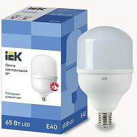 Лампа светодиодная HP 65Вт 230В 6500К E40 | код. LLE-HP-65-230-65-E40 | IEK