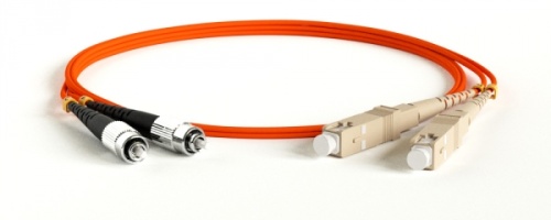 Патч-корд волоконно-оптический (шнур) MM 62.5/125 FC-SC 2 мм duplex LSZH 5 м, Hyperline FC-D2-62-FC/PR-SC/PR-H-5M-LSZH-OR | код 239517 | Hyperline