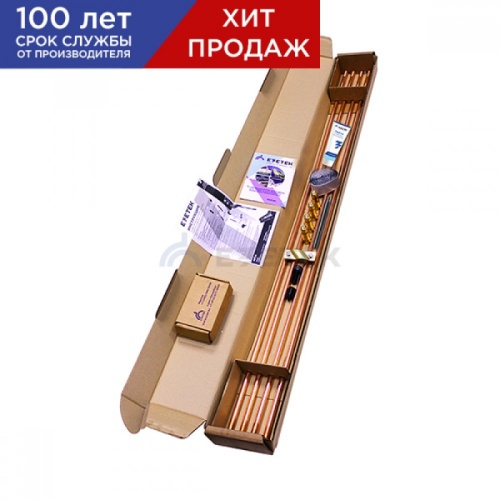 Комплект заземления EZ – 6 (6 метров, 14 мм, 4 х 1500 мм) с насадкой SDS-max | код 60232 | ЕЗЕТЕК