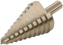 Сверло ступенчатое HSS Co5% (Р6М5К5) пометаллу 10 ступеней 9-36мм FIT 36393