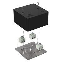 Коробка огнестойкая для кабель-канала 40-0460-FR2.5-6 Е15-Е120 RAL9005 85х85х45 (44 шт/кор) Промрукав | код 40-0460-9005-FR2.5-6 | ПРОМРУКАВ