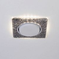 Встраиваемый светильник со светодиодной подсветкой DK LD50 WH/BK GX53 белый черный | код Б0057469 | ЭРА