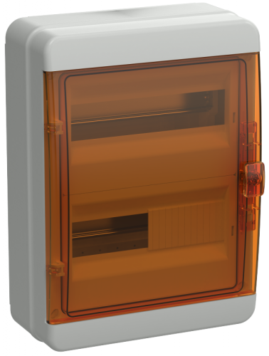 TEKFOR Корпус пласт. КМПн-24 IP65 оранж. прозр. дверь IEK | код TF5-KP72-N-24-65-K03-K09 | IEK
