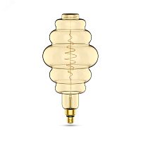 Лампа светодиодная филаментная LED 8.5 Вт 660 лм 2000К AC185-265В E27 Honeycomb теплая золотистая колба Black Filament | код 161802105 | GAUSS