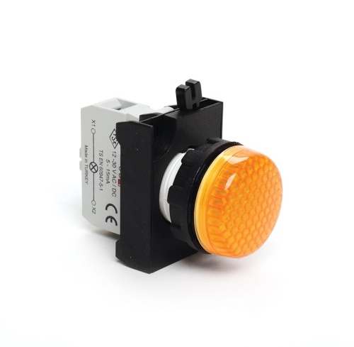 Светосигнальная арматура 12-30V AC/DC, желтая CP080XS | код CP080XS | EMAS