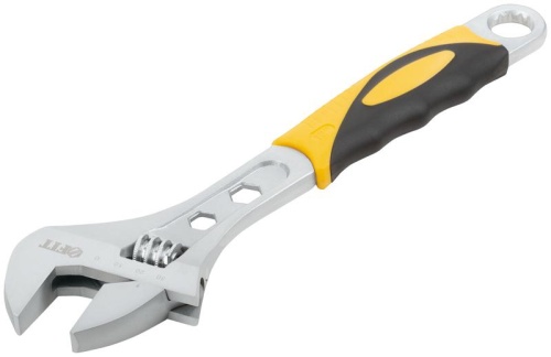 Ключ разводной Классик, шкала, увеличенный захват, прорезиненная ручка 300 мм, 42 мм | код 70154 | FIT фото 2 Ключ разводной Классик, шкала, увеличенный захват, прорезиненная ручка 300 мм, 42 мм | код 70154 | FIT фото 2