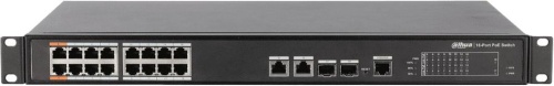 Коммутатор DH-PFS4218-16ET-190 16х100Мбит 2G 16PoE управляемый | код 1084914 | Dahua