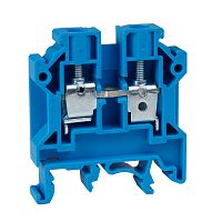 Клемма проходная винтовая OptiClip CTS-10-I-BU-57A-(0,5-10)-синий | код 289778 | КЭАЗ