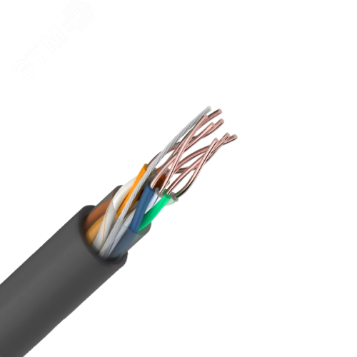 Кабель U/UTP-CAT5e 4 пары, медь (внутренний), серый Samatt | код U/UTP-CAT5e 4 внутр серый | SarmaTT