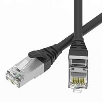Патч-корд экранированный SLIM CAT6 U/FTP 4х2, 28 AWG, LSZH, чёрный, 5м | код RN6UF4550BK-28 | DKC