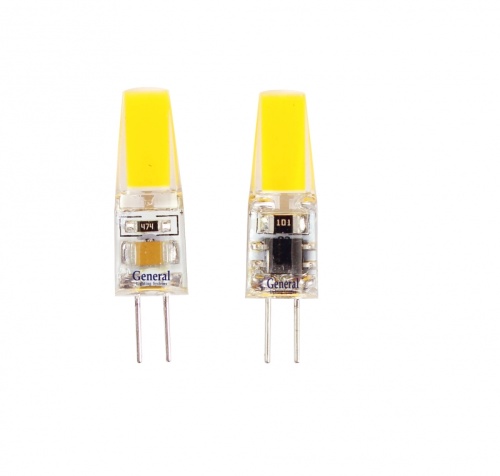 Лампа светодиодная GLDEN-G4-3-C-220-2700 5/100/500 потребляемая мощность 1.3Вт | код 651800 | GENERAL