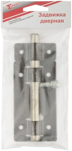 Задвижка накладная усиленная для дверей, круглый ригель, бронза | код 66680 | FIT фото 3