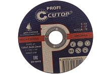 Профессиональный диск отрезной по металлу и нержавеющей стали Т41-125 х 1.0 х 22.2 мм Cutop Profi Plus | код 40003т | FIT