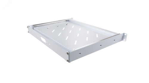 Полка клавиатурная выдвижная , крепление 19 1U, для шкафов глубиной 450мм и более, серый RAL 7035 | код NTSS-MSKB-U | NTSS