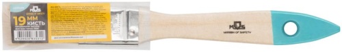 Кисть флейцевая, натур. cветлая щетина, деревянная ручка 3/4'' (19 мм) | код 00702М | MOS фото 3