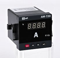 Амперметр цифровой 72x72мм однофазный, вх 1А, вых DO+RS485, LED-дисплей АМ-72D | код 50307DEK | DEKraft