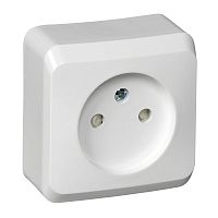 Розетка ETUDE, открытый монтаж, белый | код. PA16-002B | Schneider Electric