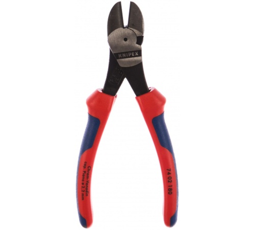 Бокорезы, двухкомпонентные рукоятки, цвет черный | код KN-7402180 | KNIPEX