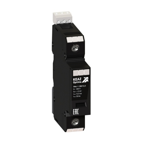 Ограничитель импульсных перенапряжений (УЗИП) OptiDin OM-I-1-280/12.5 (1 шт.) КЭАЗ | код 114201 | КЭАЗ