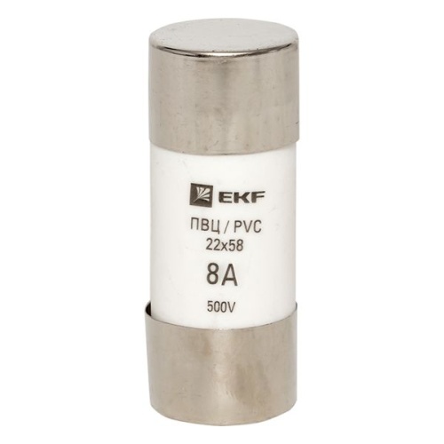 Плавкая вставка цилиндрическая ПВЦ (22х58) 8А PROxima | код pvc-22x58-8 | EKF фото 3