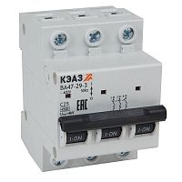 Выключатель автоматический модульный ВА47-29-3C16-УХЛ3 (4.5кА) | код.318286 | КЭАЗ