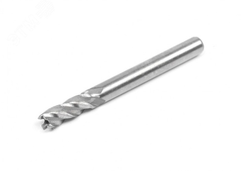 Фреза концевая 3.0 мм, z=4, цилиндрический хвостовик, марка стали - Р6М5 | код 351904 | Hortz