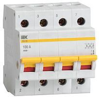 Выключатель нагрузки (мини-рубильник) ВН-32 4Р 100А | код. MNV10-4-100 | IEK
