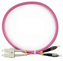 Cabeus FOP-50-OM4-SC-FC-2m Шнур оптический duplex SC-FC 50/125 mm OM4 2м LSZH | код 9112c | Cabeus