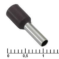 Наконечник на кабель RUICHI DN02508, чёрный, 2.2x8 мм, 2.5 мм2 | код 91013 | Ruichi