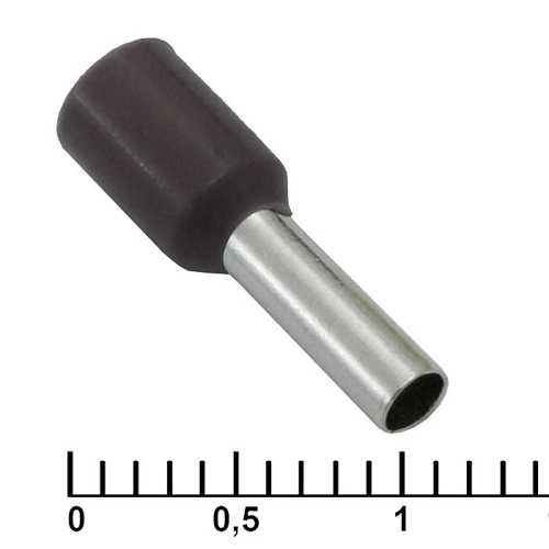 Наконечник на кабель RUICHI DN02508, чёрный, 2.2x8 мм, 2.5 мм2 | код 91013 | Ruichi