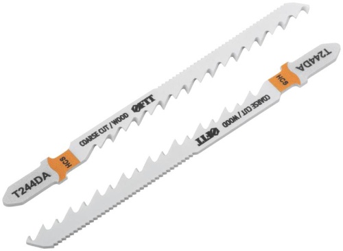 Полотна по дереву двусторонние, HCS, шлифованные под свободным углом зубья, 100/75 мм (T244DA), 2 шт. | код 40961 | FIT Полотна по дереву двусторонние, HCS, шлифованные под свободным углом зубья, 100/75 мм (T244DA), 2 шт. | код 40961 | FIT