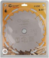 Диск пильный по дереву с тефлоновым покрытием 24Т, Profi plus, 250x1,8/2,6x32/30/25,4/20 мм | код 75-25024Т | FIT