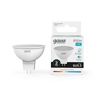 Лампа светодиодная LED 11 Вт 850 Лм белая 4100К GU5.3 MR-16 Elementary | код 13521 | Gauss