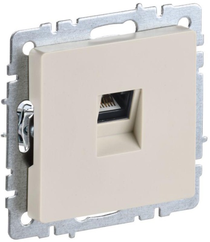 BRITE Розетка компьютерная RJ45 кат.5E РК10-БрКр бежевый | код BR-K10-1-K10 | IEK
