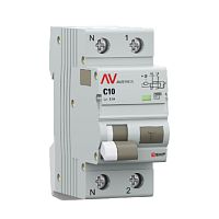 Дифференциальный автомат DVA-10 1P+N 10А (C) 300мА (AC) 10кА EKF AVERES | код rcbo10-1pn-10C-300-ac-av | EKF