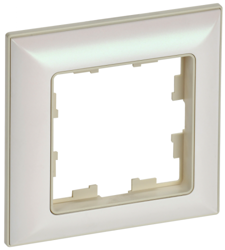BRITE Рамка 1-мест. РУ-1-Бр беж./жемч. IEK | код BR-M12-12-1-K10 | IEK