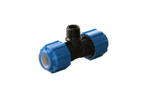 Тройник компрессионный НР 32 х 1/2' х 32 | код 51321232 | Политэк Тройник компрессионный НР 32 х 1/2' х 32 | код 51321232 | Политэк