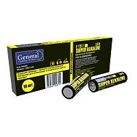 Батарейка GBAT-LR6 AA щелочная 10pcs/ shr+box (10/720) | код 800592| GENERAL