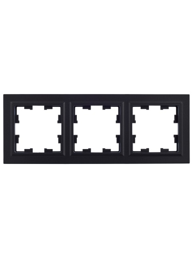 BRITE Рамка 3-местная РУ-3-БрЧ черный | код BR-M32-K02 | IEK фото 5