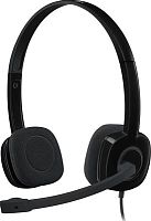 Наушники с микрофоном Logitech H151 черный 1.8м накладные оголовье (981-000590) | код 1995979 | Logitech