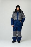 Костюм зимний Профи-Норд (ткань Смесовая,250) полукомбинезон, темно-синий серый, 64-66 182-188 | код 87479943 | Факел