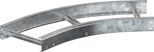 Поворот лестничный LESTA 45град 100х400мм R600 HDZ | код CPG05-4-45-100-400-HDZ | IEK